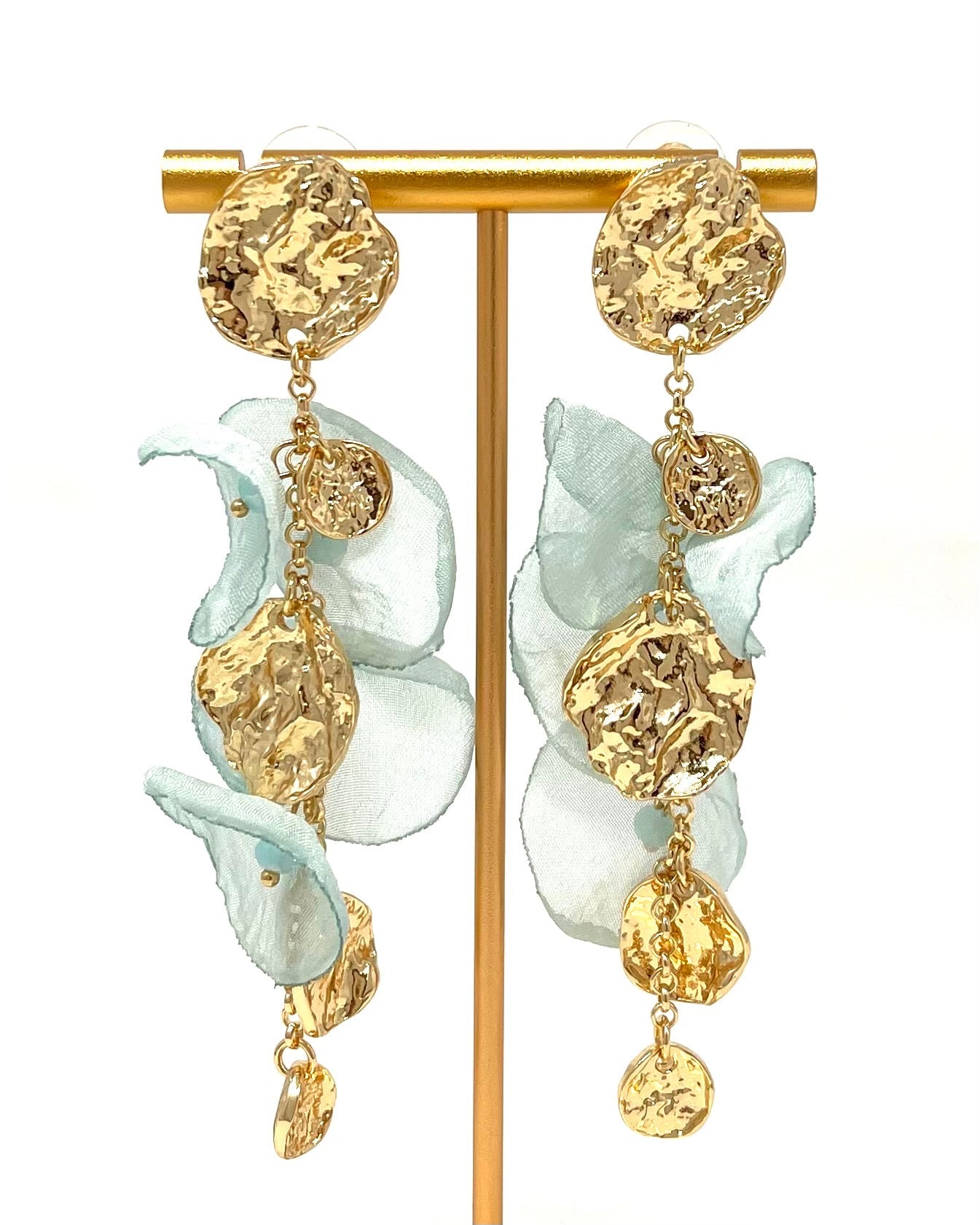Pendientes Hiba verde agua