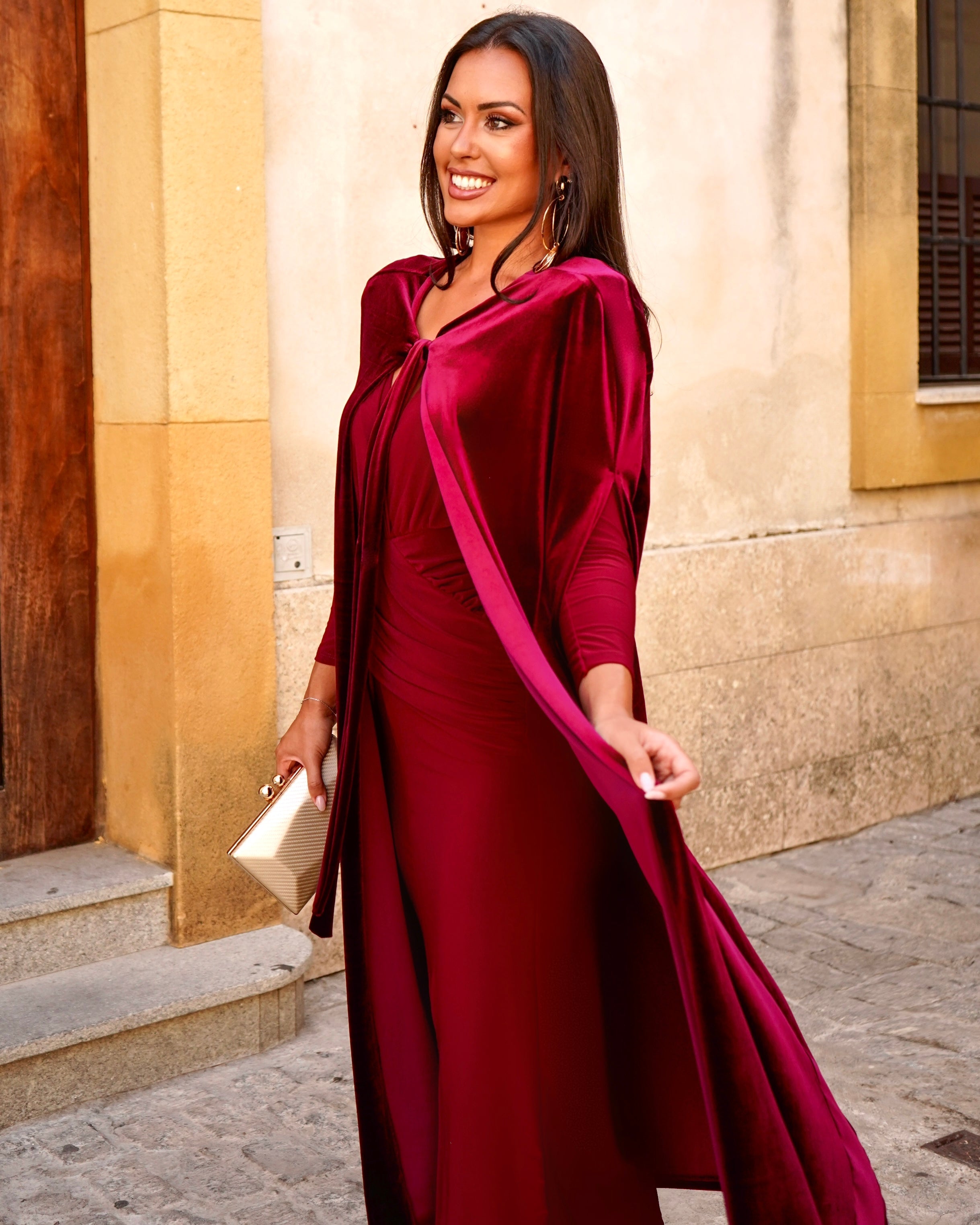 Capa Larga Terciopelo