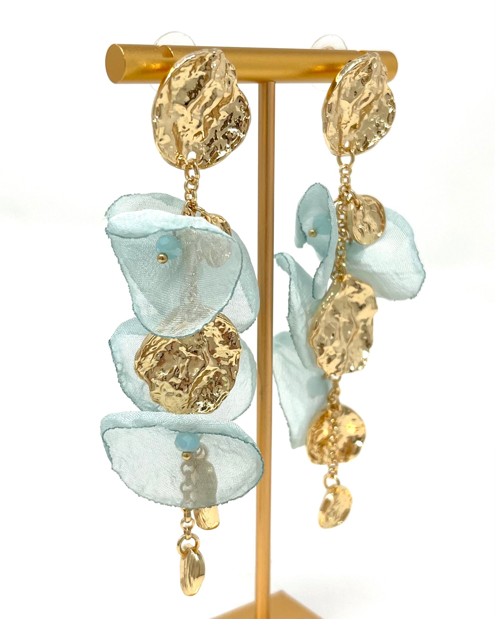 Pendientes Hiba verde agua