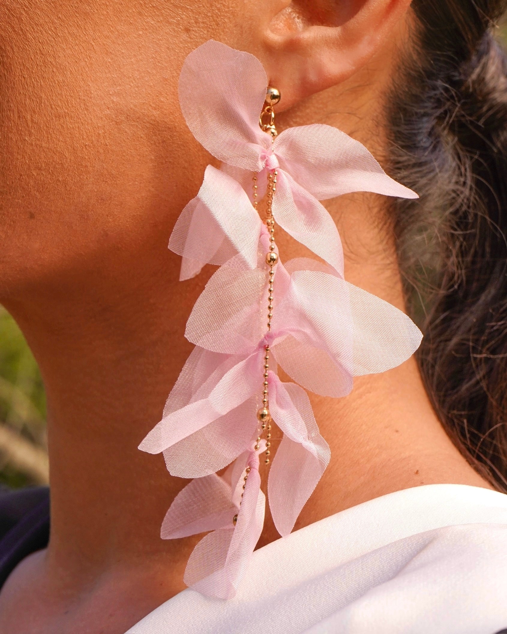 Pendientes Azucena rosa bebé
