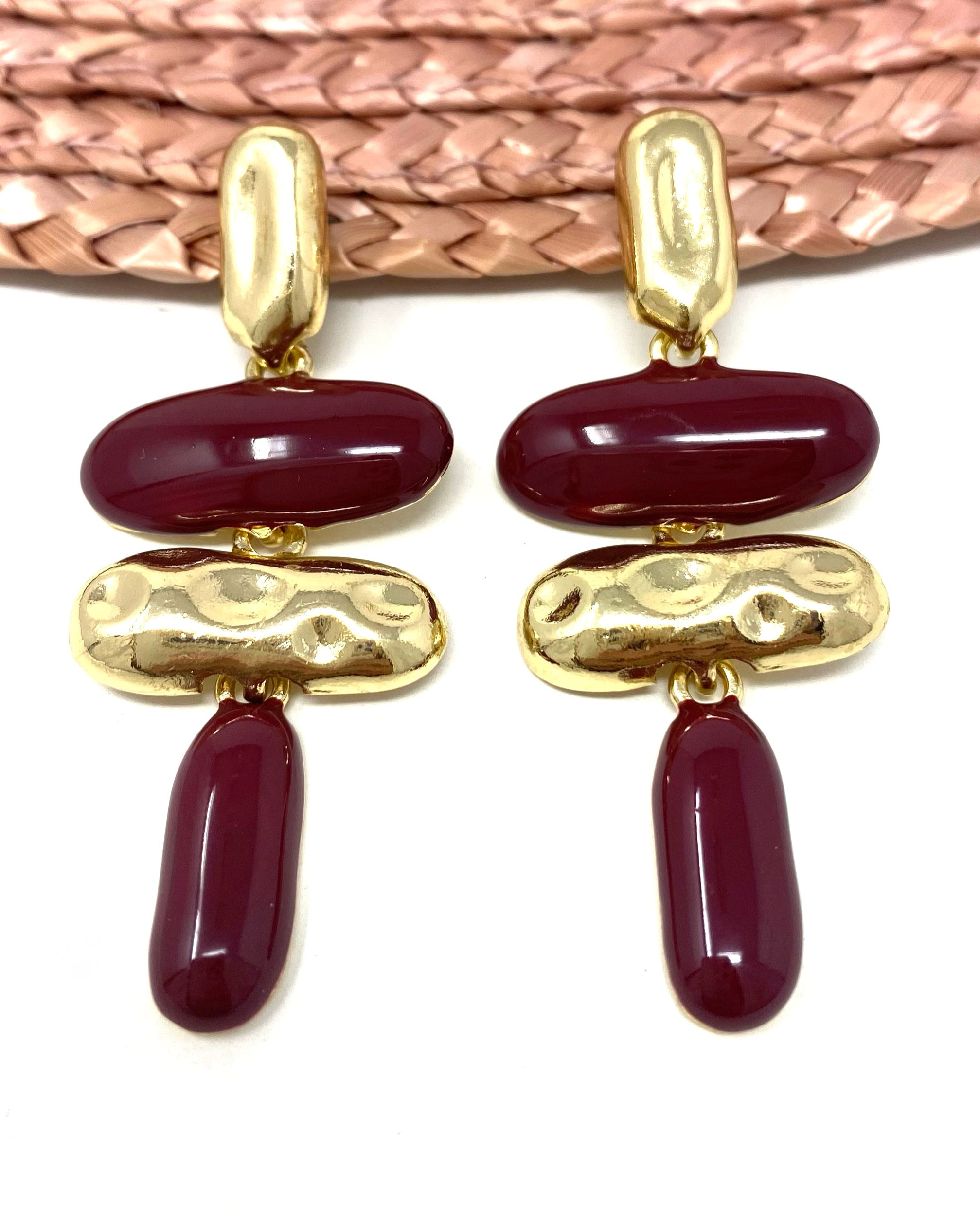 Pendientes Egipto berenjena