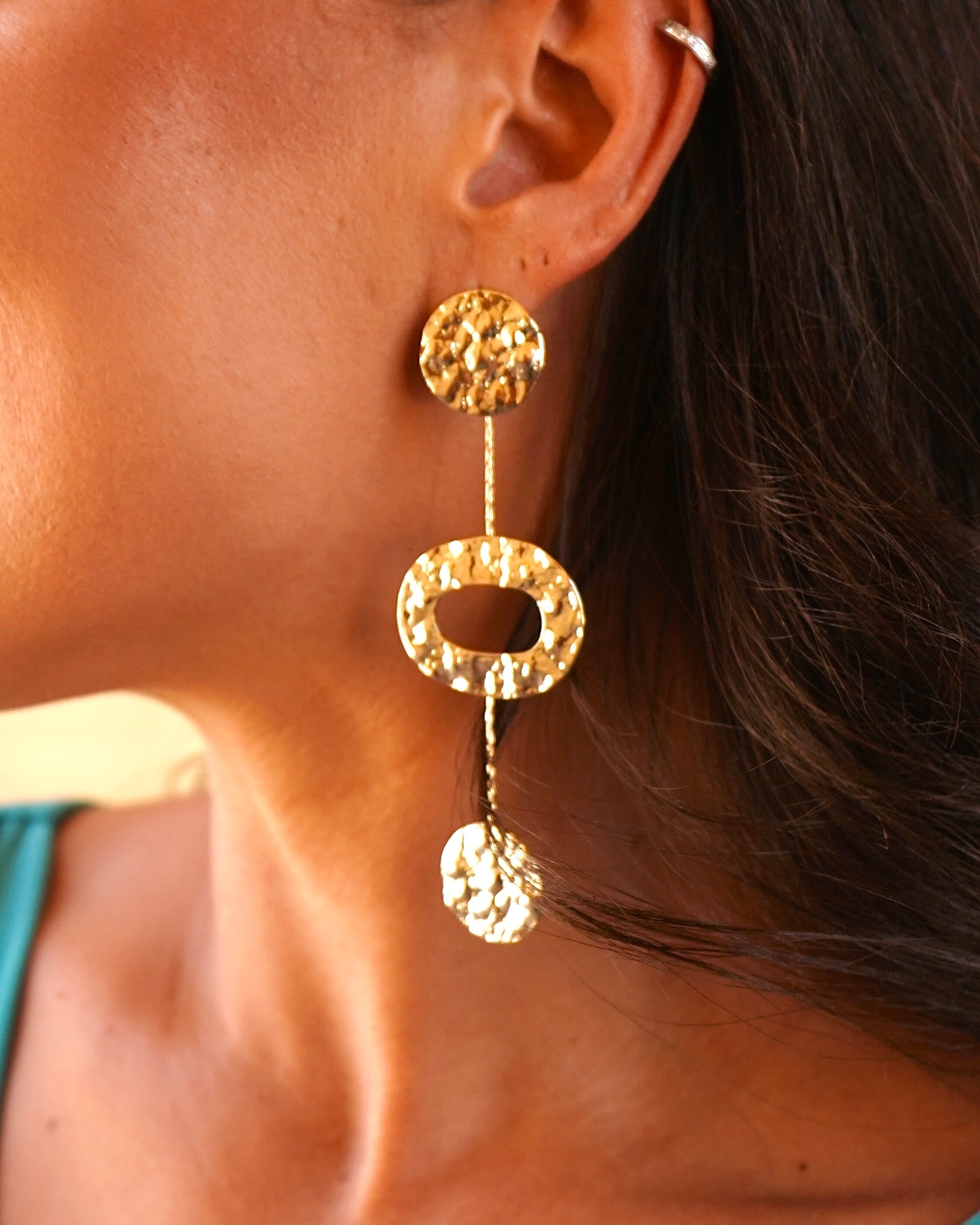 Pendientes Linares dorado