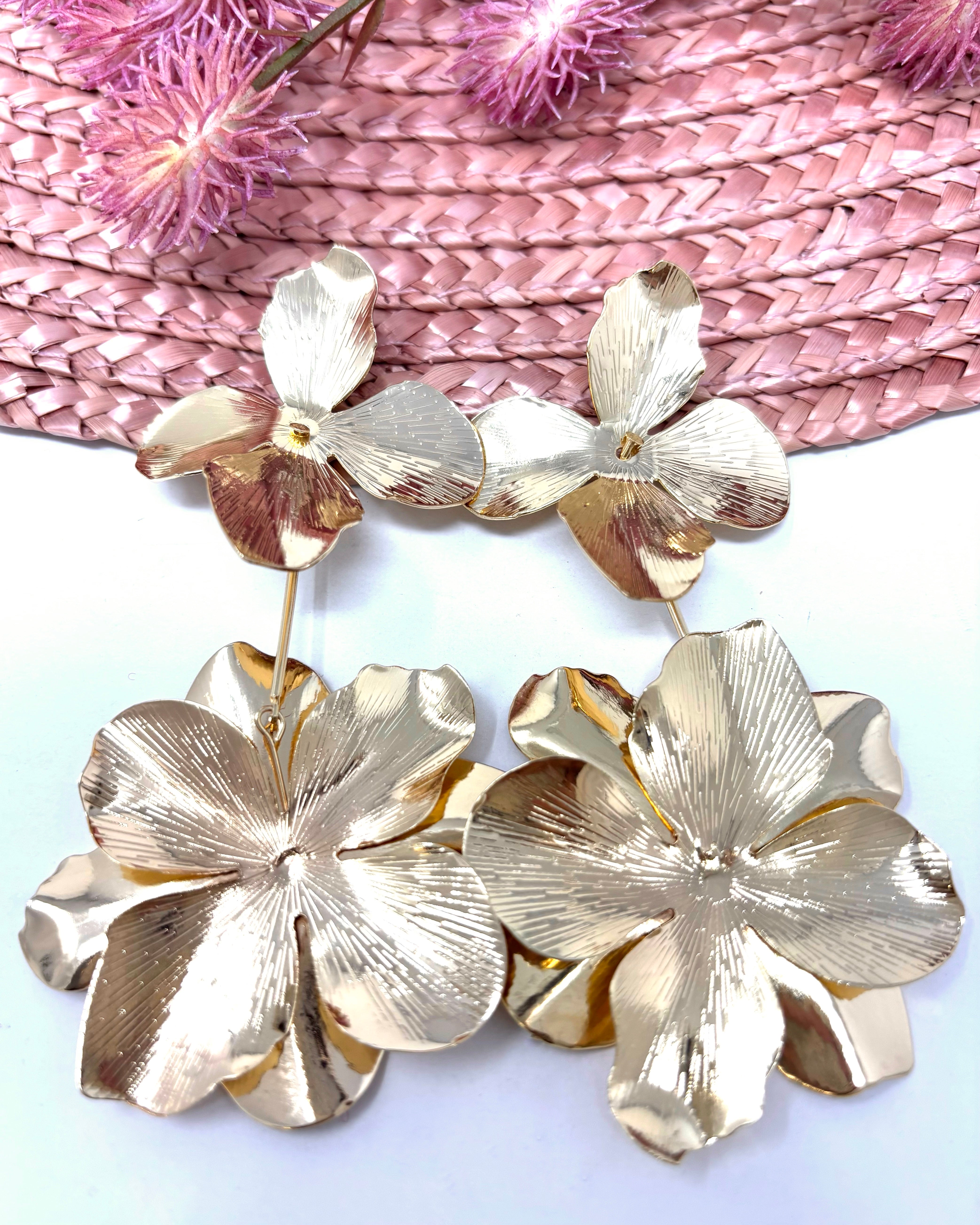 Pendientes Flora oro