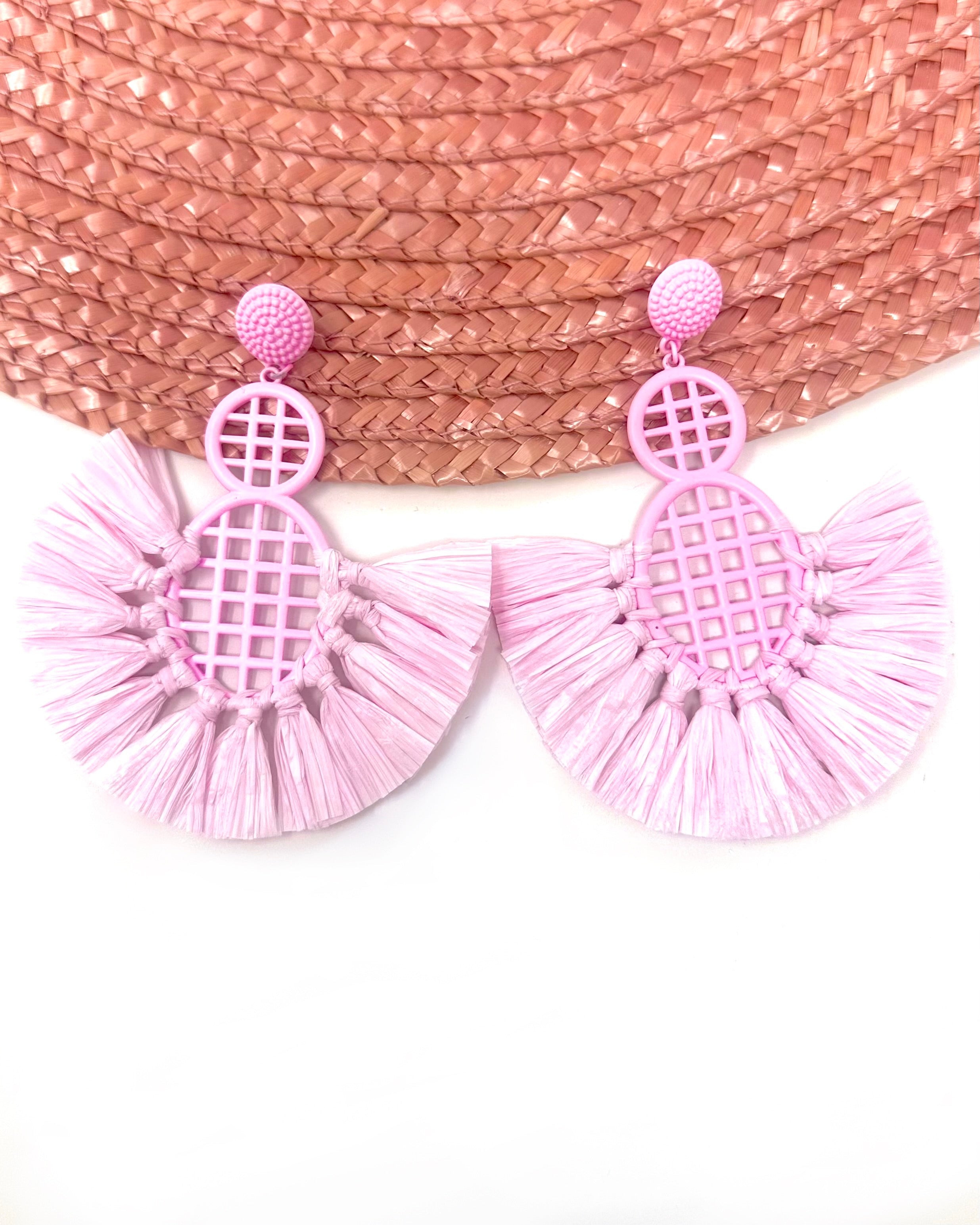 Pendientes Abanico Rosa