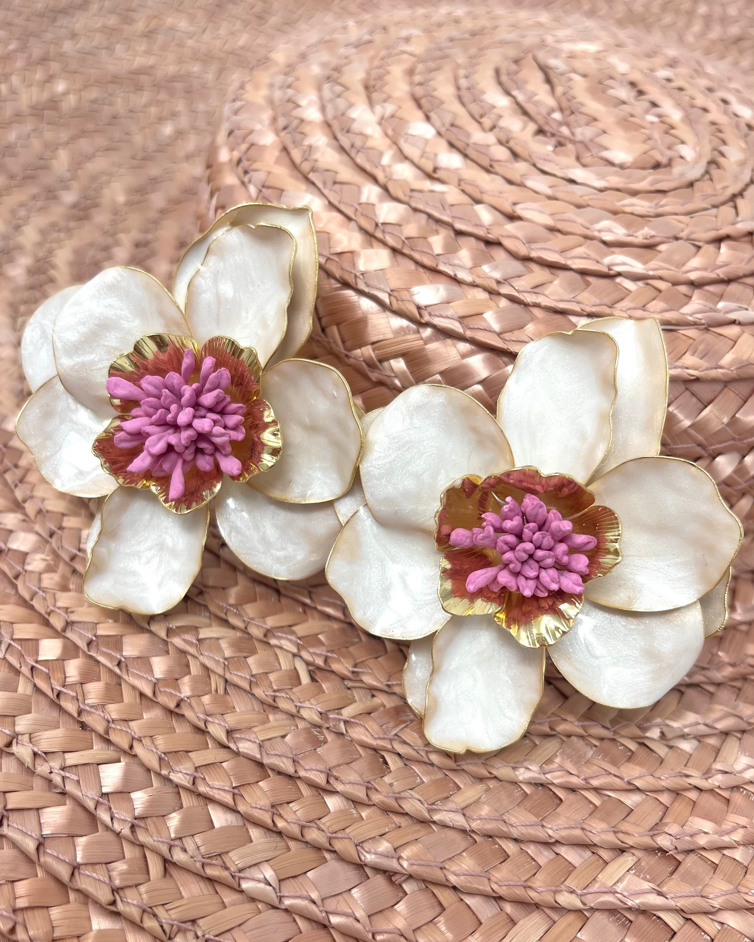 Pendientes Jamaica rosa