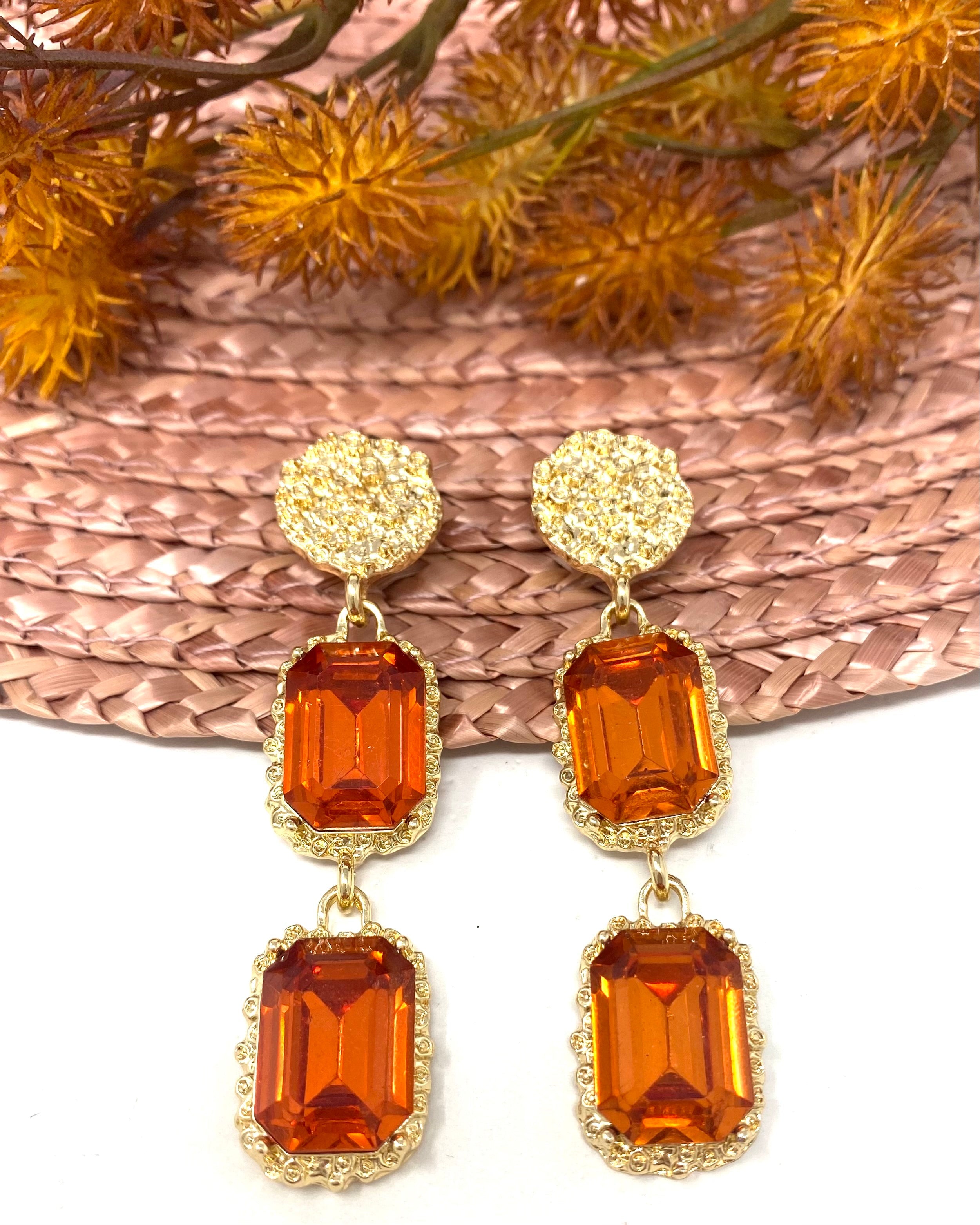 Pendientes Romeo anaranjados